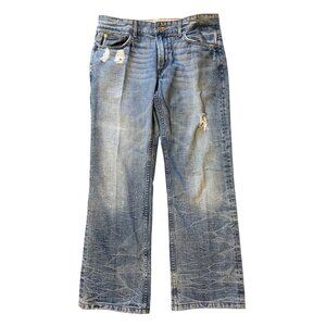 Armani Exchange 34 36 X 31 Jeans J101 Made In USA Y2K Destroyed Men's Boot Cut